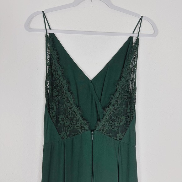Samsoe & Samsoe Ginni Long Lace Back Dress in Darkest Spruce Size Small - Picture 7 of 10